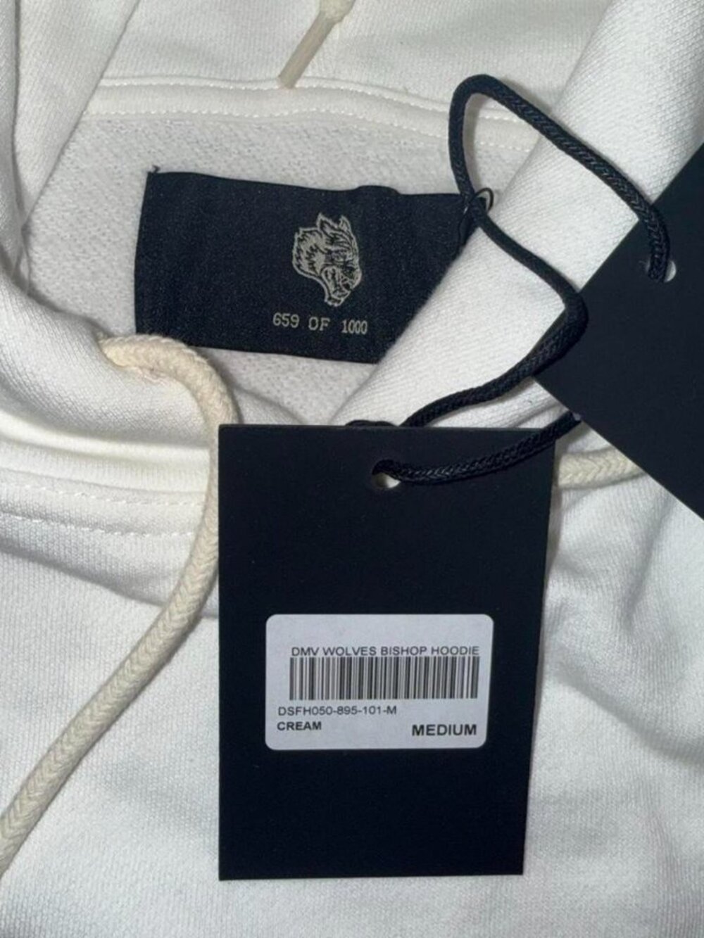 Darc Sport DMV Wolves Premium Cream hoodie - Picture 3 of 3